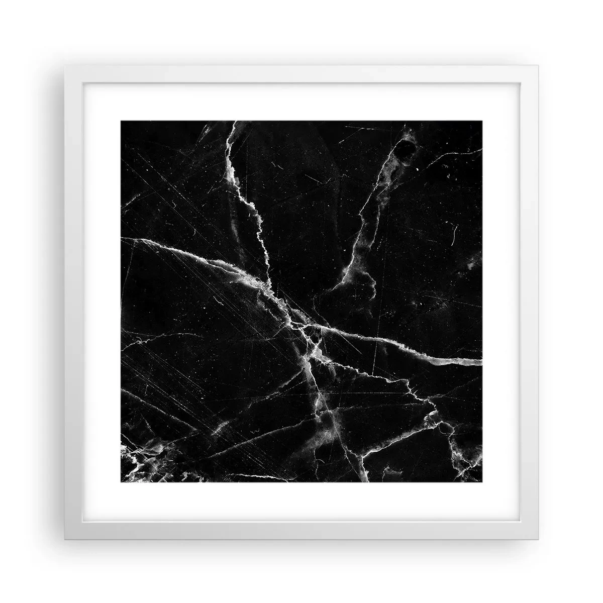 Affiche dans un cadre blanc - Poster - La vie secrète de la pierre - 40x40 cm