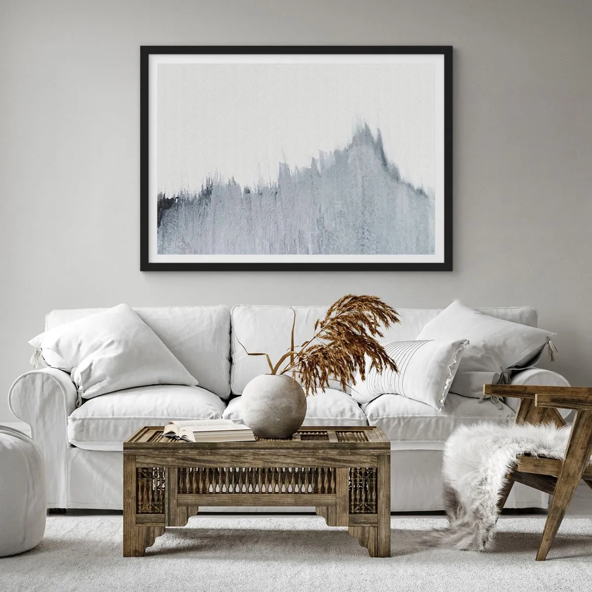 Affiche dans un cadre noir - Poster - Une esquisse mystérieuse - 50x40 cm