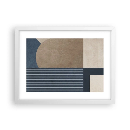 Affiche dans un cadre blanc - Poster - Composition simple et en rondeur - 40x30 cm