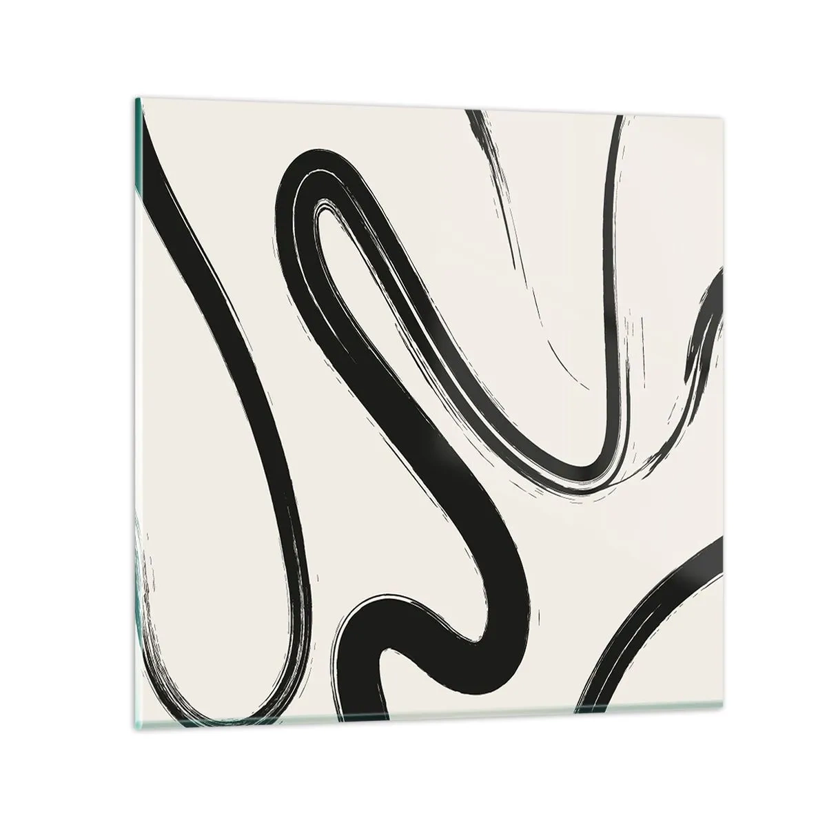 Impression sur verre - Image sur verre - Fantaisie en noir et blanc - 30x30 cm