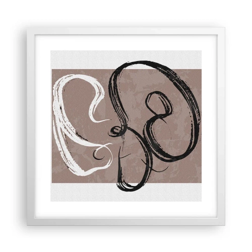 Affiche dans un cadre blanc - Poster - Composition – la recherche de la plénitude - 40x40 cm