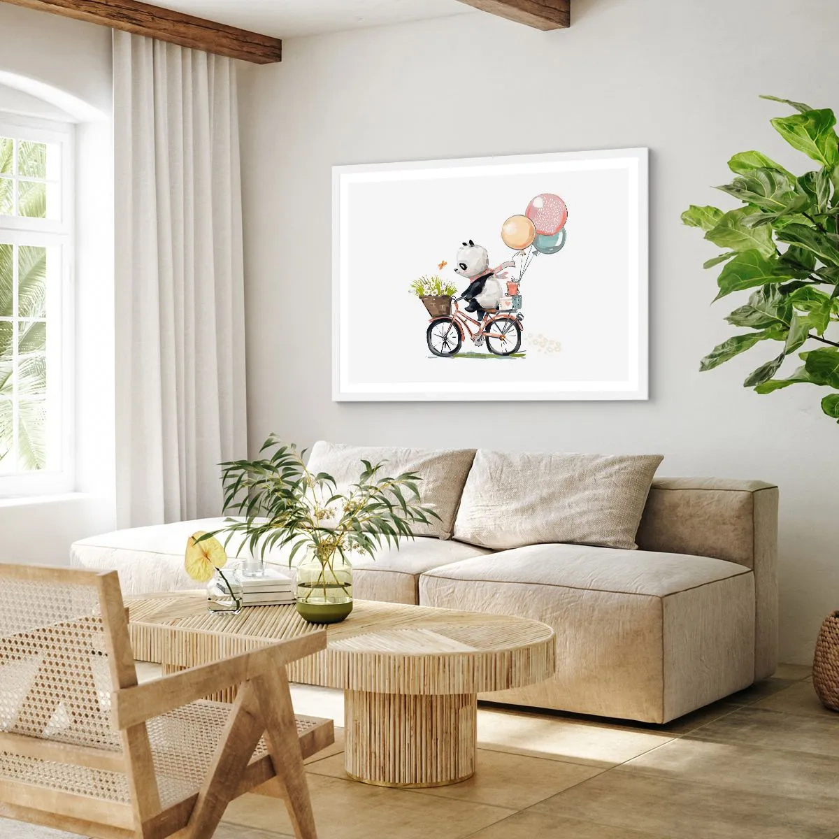 Affiche dans un cadre blanc - Poster - Jour de chance - 40x30 cm