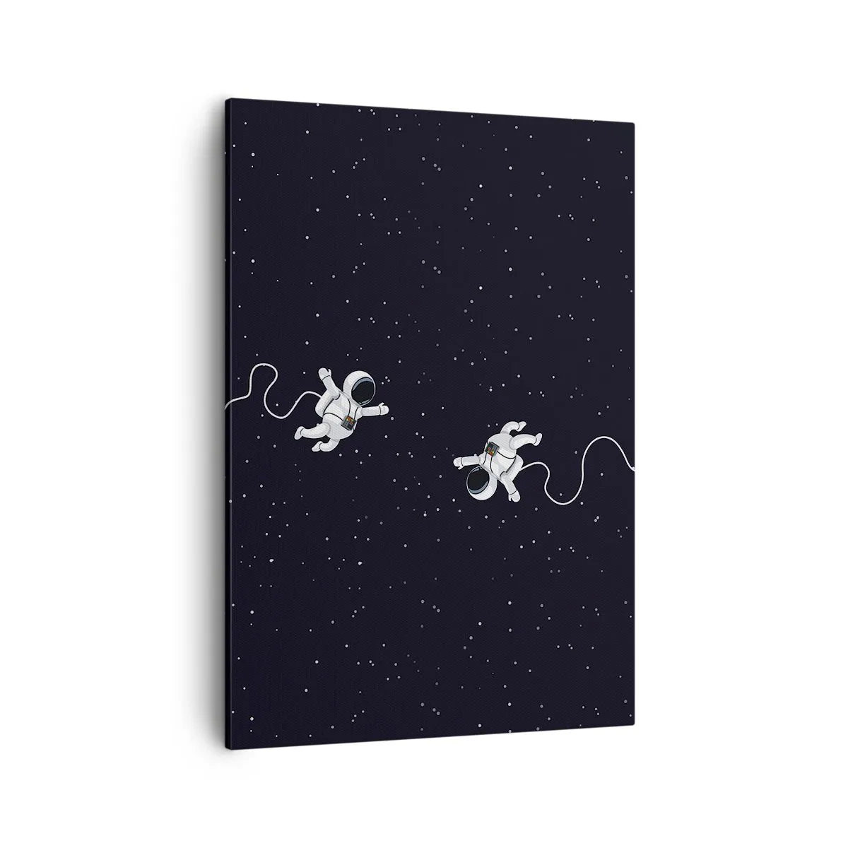 Impression sur toile - Image sur toile - Des astronautes flottant dans l'espace sur fond d'étoiles - 50x70cm - Sortie cosmique - Décoration murale moderne pour le salon et la chambre ARTTOR