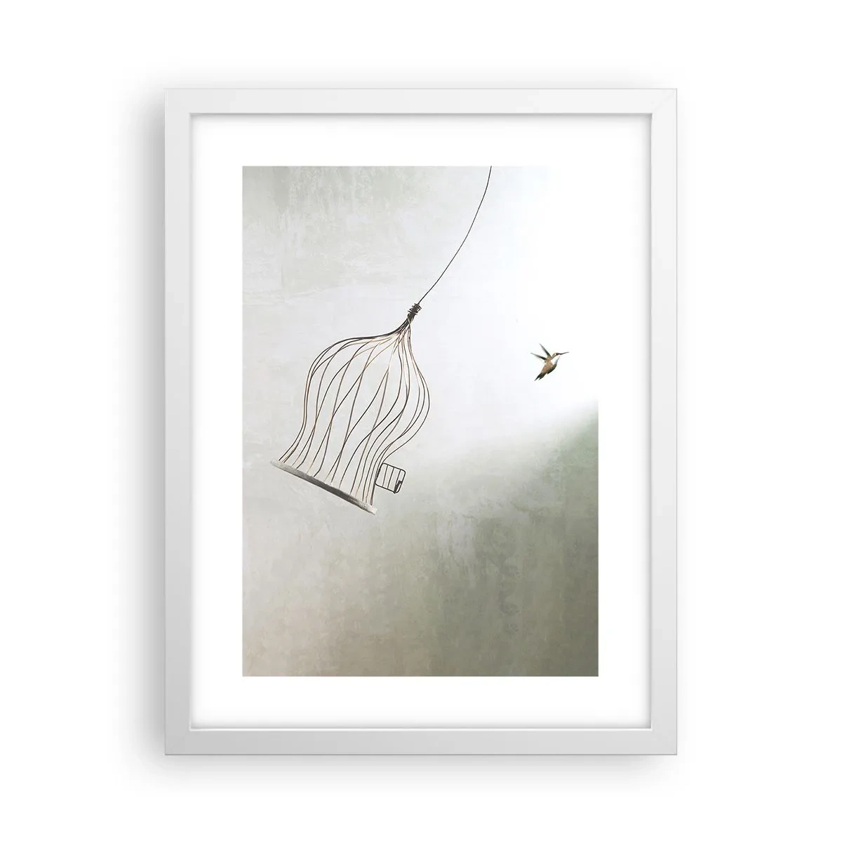 Affiche dans un cadre blanc - Poster - Dans son élément - 30x40 cm