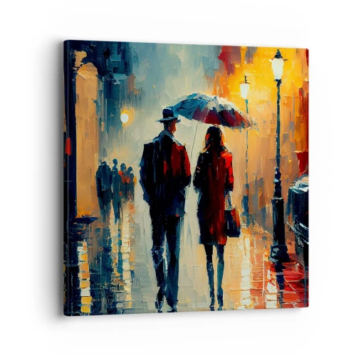 Impression sur toile - Image sur toile - Histoire d'amour urbaine - 40x40 cm