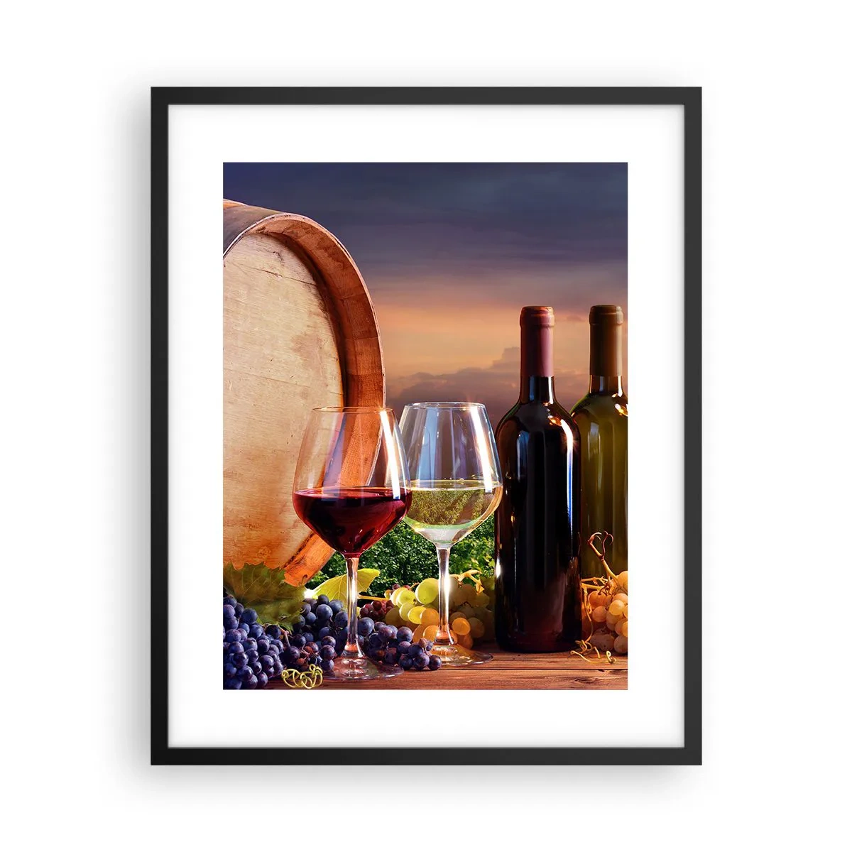 Affiche dans un cadre noir - Poster - Ici la vie a du goût - 40x50 cm