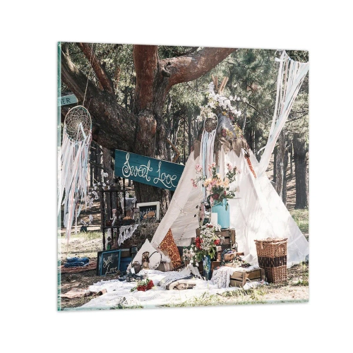 Impression sur verre - Image sur verre - Make love… - 70x70 cm