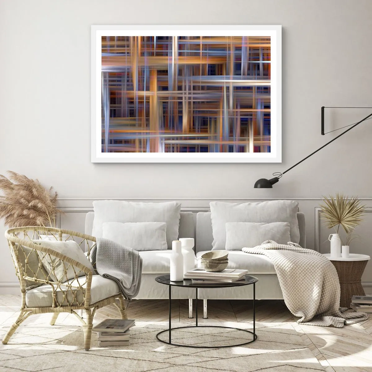 Affiche dans un cadre blanc - Poster - Tissé de lumière - 40x30 cm