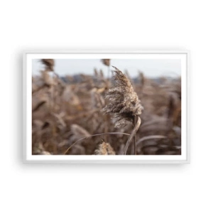 Affiche dans un cadre blanc - Poster - Il est temps de s'envoler avec le vent - 91x61 cm