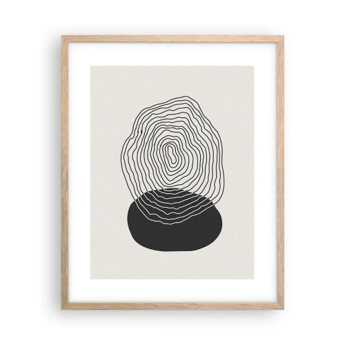 Affiche dans un chêne clair - Poster - Durabilité et oscillation - 40x50 cm