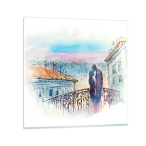 Impression sur verre - Image sur verre - Amoureux de Paris - 30x30 cm