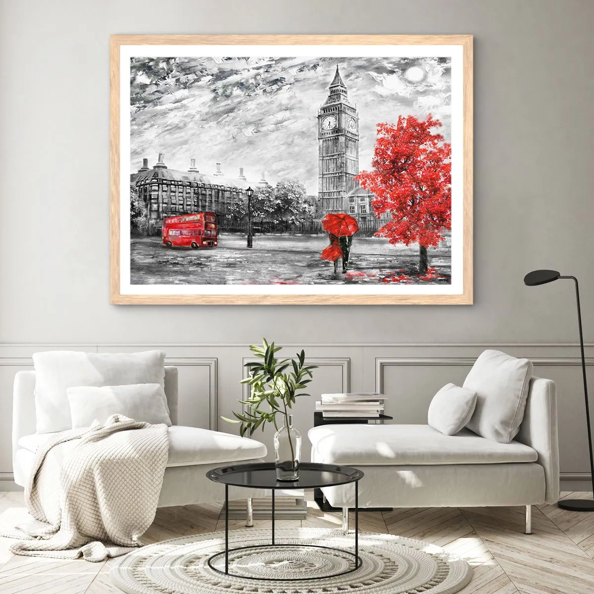 Affiche dans un chêne clair - Poster - Une journée passionnante - 70x50 cm