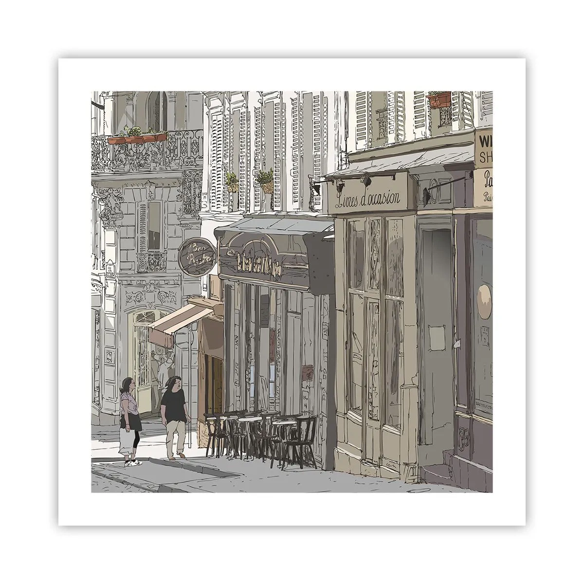 Affiche - Poster - Joie de la ville - 50x50 cm