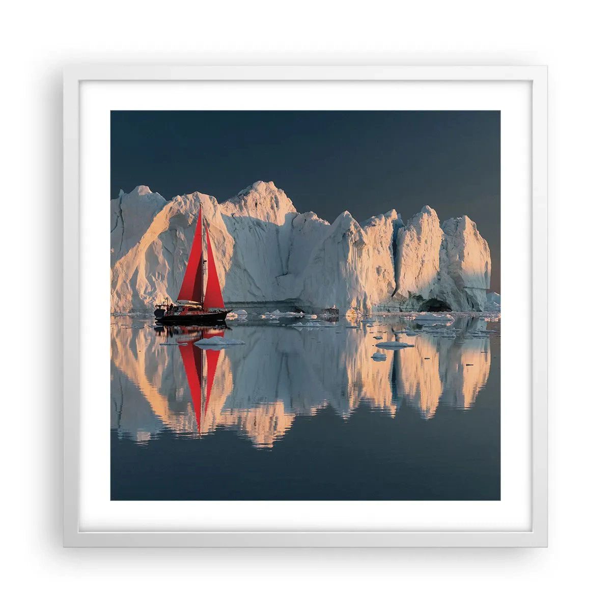 Affiche dans un cadre blanc - Poster - Aux limites du monde - 50x50 cm