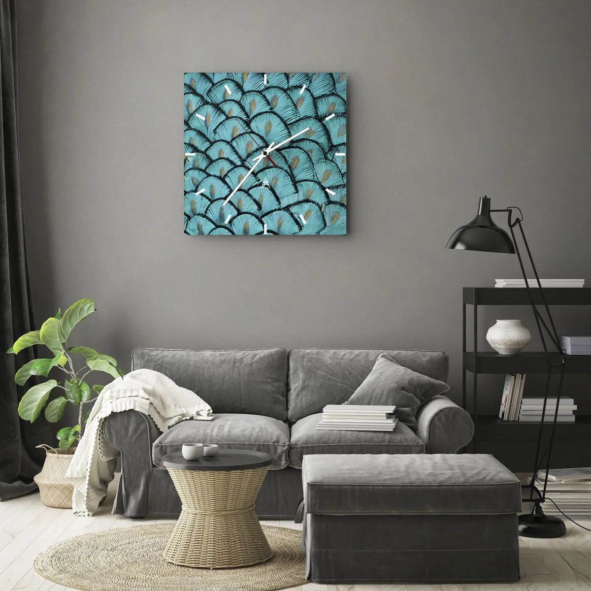 Horloge murale - Pendule murale - Le grand gala des plumes - 30x30 cm