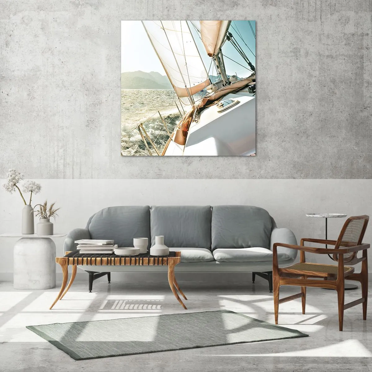 Impression sur verre - Image sur verre - Toutes voiles dehors - 40x40 cm