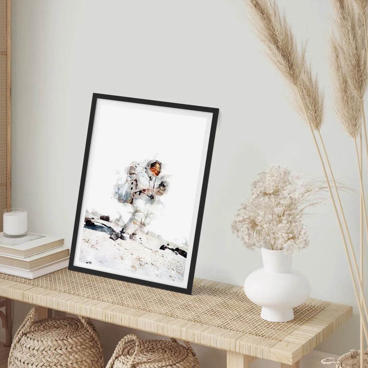 Affiche dans un cadre noir - Poster - Envoyé de la Terre - 40x50 cm