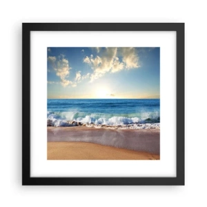 Affiche dans un cadre noir - Poster - Mouvement et immobilité à la fois - 30x30 cm