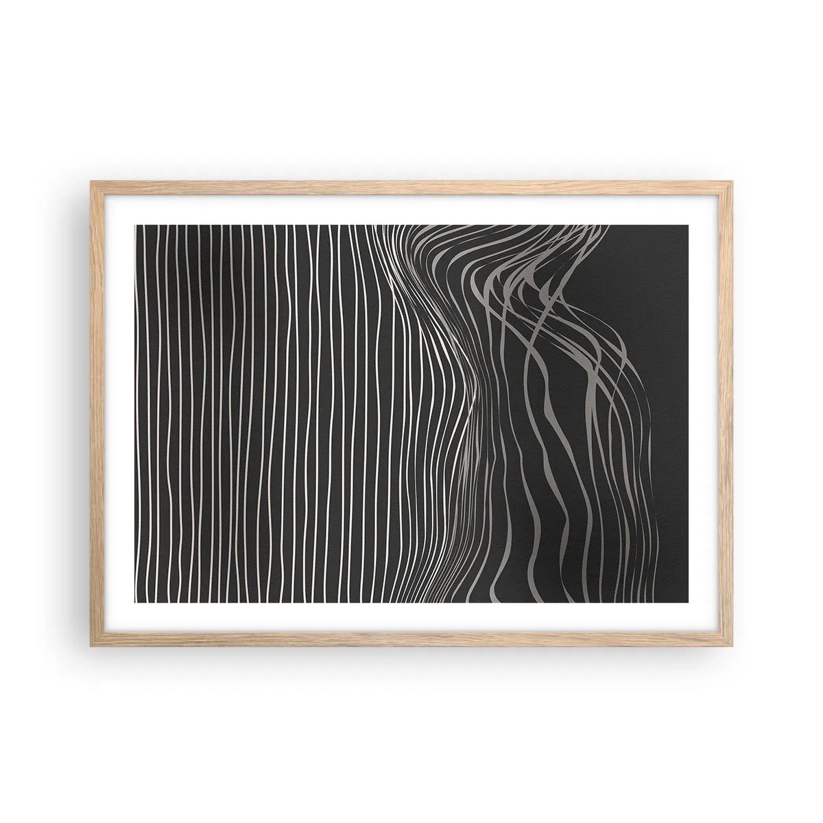 Affiche dans un chêne clair - Poster - Rythme et accent - 70x50 cm