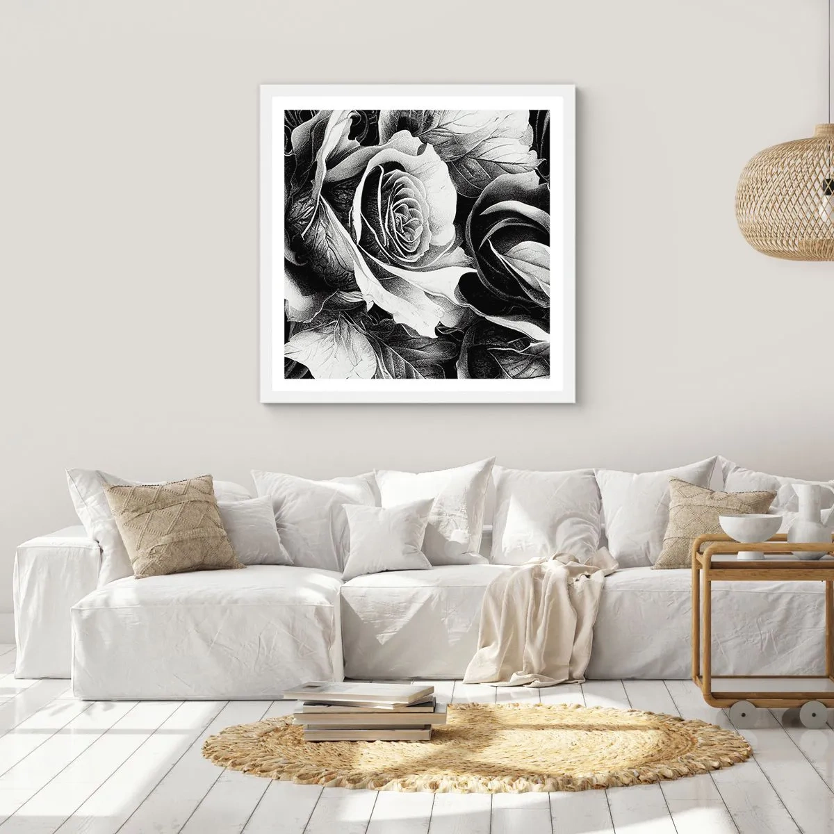 Affiche dans un cadre blanc - Poster - Toujours une reine - 60x60 cm