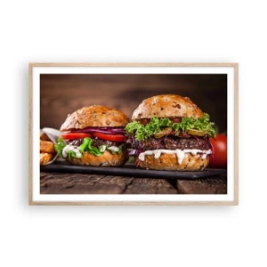 Affiche dans un chêne clair - Poster - American dream - 91x61 cm