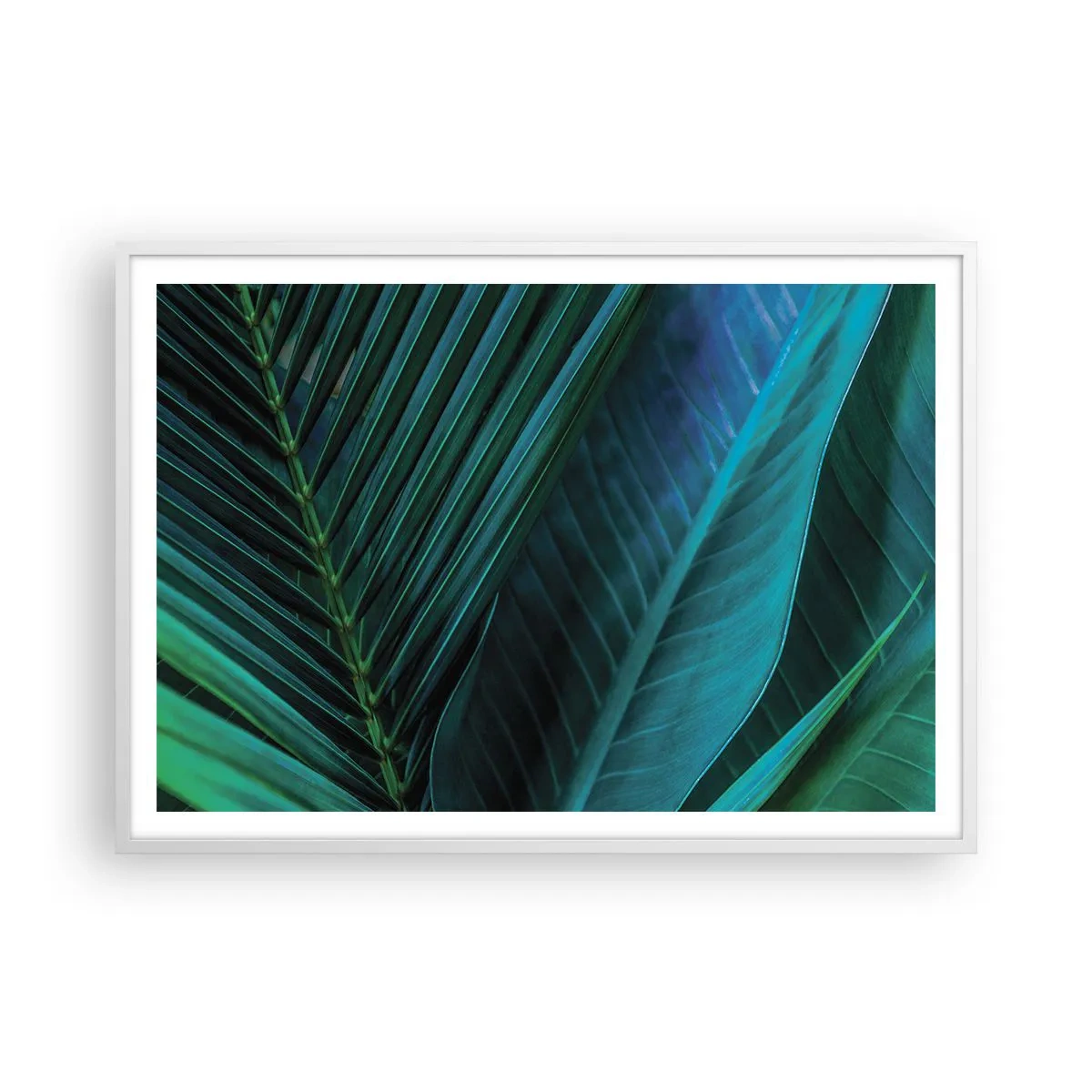 Affiche dans un cadre blanc - Poster - L'anatomie du vert - 100x70 cm