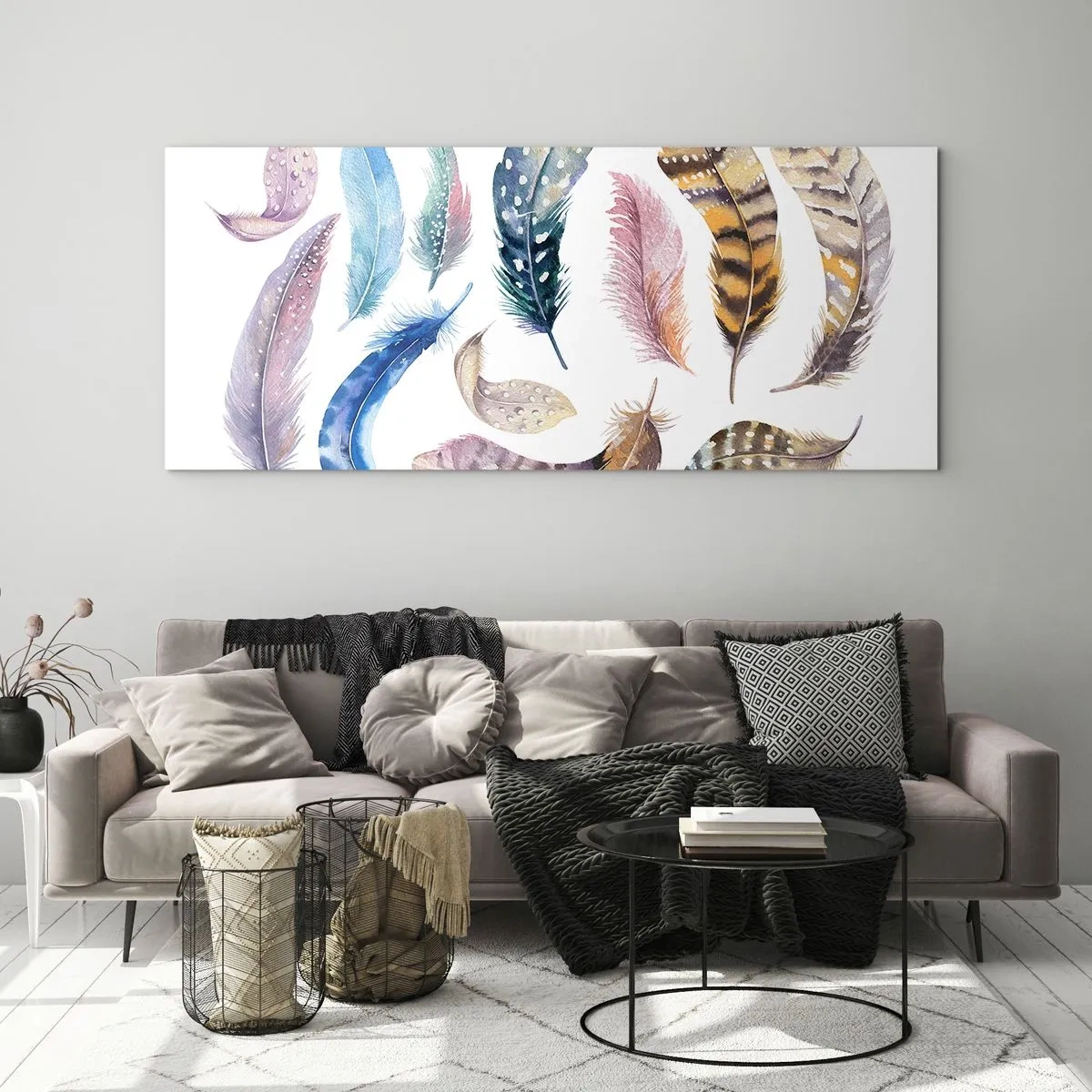 Impression sur verre - Image sur verre - Léger, bariolé et multicolore - 100x40 cm