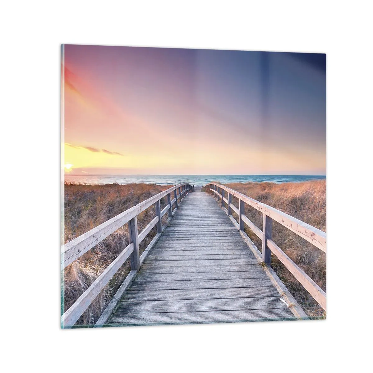 Impression sur verre - Image sur verre - Aurore baltique du soir - 60x60 cm