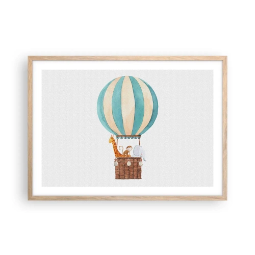 Affiche dans un chêne clair - Poster - Voyage fantastique - 70x50 cm