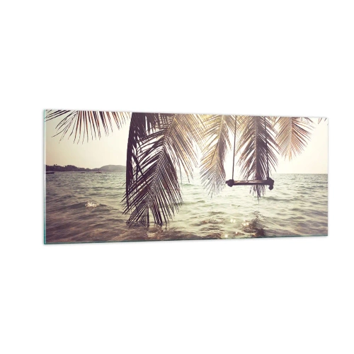 Impression sur verre - Image sur verre - Vous pouvez vous balancer dans les nuages ​​à volonté - 100x40 cm