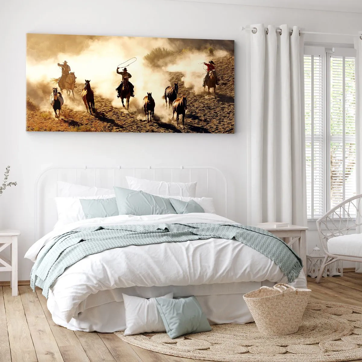 Impression sur toile - Image sur toile - L'ouest vraiment sauvage - 90x30 cm