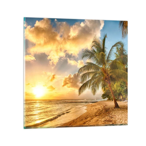 Impression sur verre - Image sur verre - Été éternel, toujours des vacances - 60x60 cm