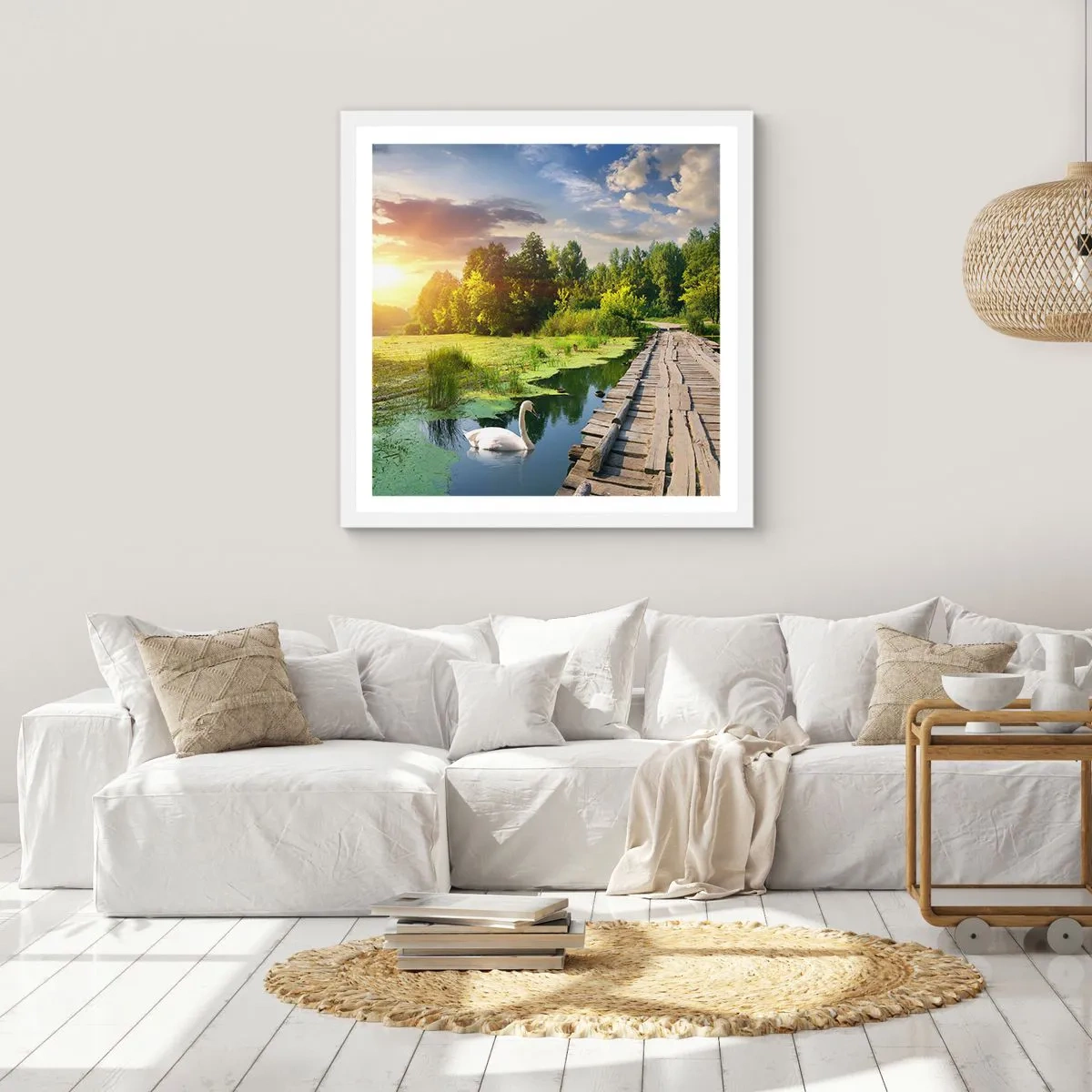 Affiche dans un cadre blanc - Poster - L'été, l'été partout - 60x60 cm
