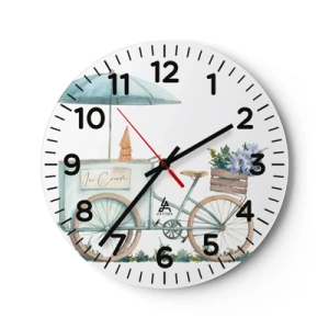 Horloge murale - Pendule murale - Doux souvenir d'été - 40x40 cm