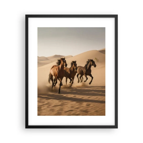 Affiche dans un cadre noir - Poster - Libre comme le vent - 40x50 cm