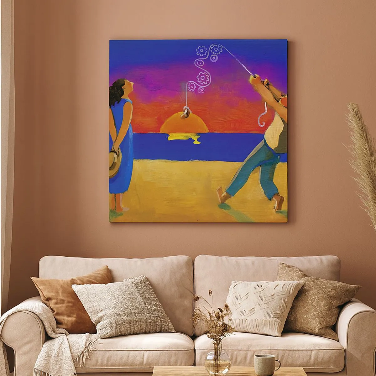 Impression sur toile - Image sur toile - Plus qu'une étoile dans le ciel - 30x30 cm