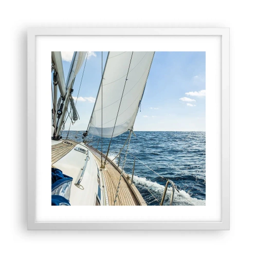 Affiche dans un cadre blanc - Poster - Ohé, l'aventure - 40x40 cm