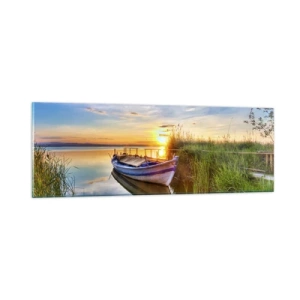 Impression sur verre - Image sur verre - La crique où les rêves deviennent réalité - 90x30 cm