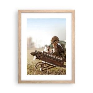 Affiche dans un chêne clair - Poster - Départ vers un rêve - 30x40 cm