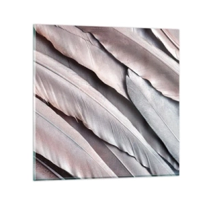 Impression sur verre - Image sur verre - En argent rose - 60x60 cm