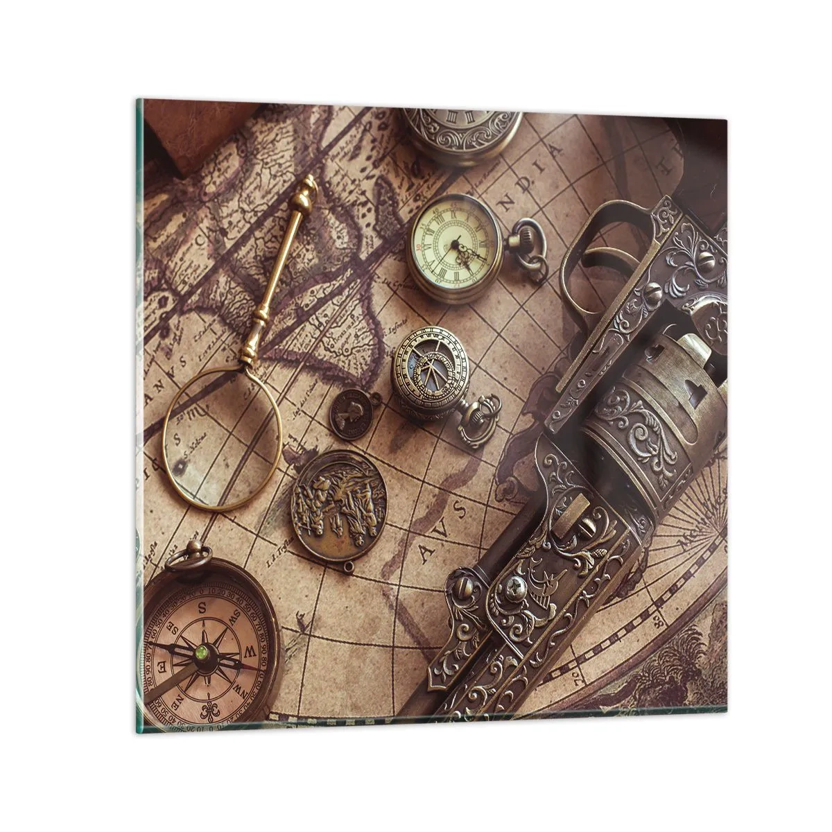 Impression sur verre - Image sur verre - L'aventure appelle - 30x30 cm