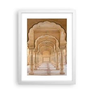 Affiche dans un cadre blanc - Poster - Dans le palais du maharaja - 30x40 cm