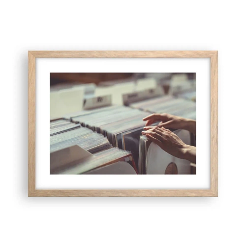 Affiche dans un chêne clair - Poster - A la recherche d'émotions - 40x30 cm