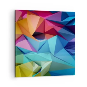 Impression sur toile - Image sur toile - Origami arc-en-ciel - 60x60 cm