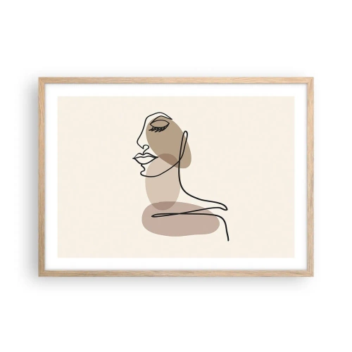 Affiche dans un chêne clair - Poster - S'écouter - 70x50 cm
