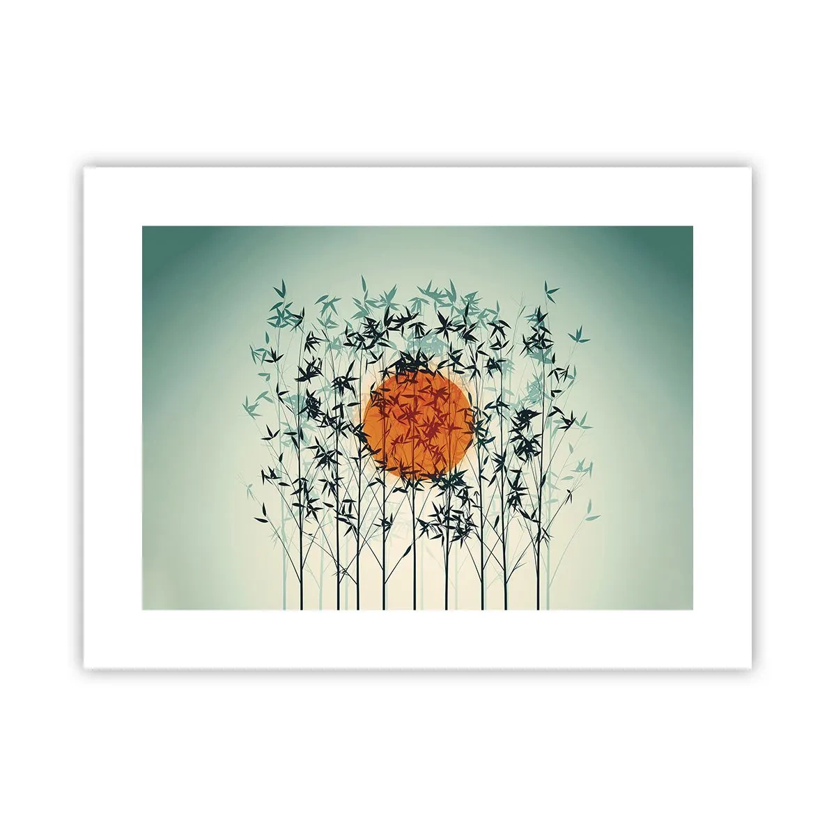 Affiche - Poster - Soleil japonnais - 40x30 cm