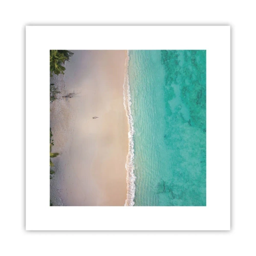 Affiche - Poster - Plage paradisiaque - 30x30 cm