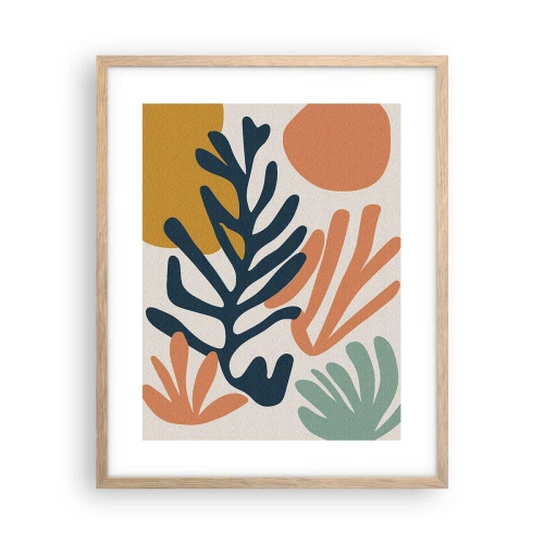 Affiche dans un chêne clair - Poster - Mers de corail - 40x50 cm