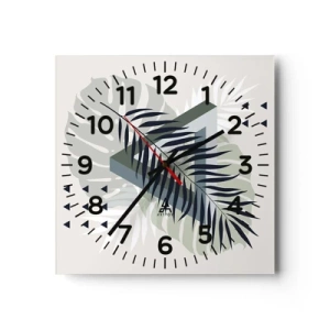 Horloge murale - Pendule murale - Nature et géométrie - deux odres? - 30x30 cm