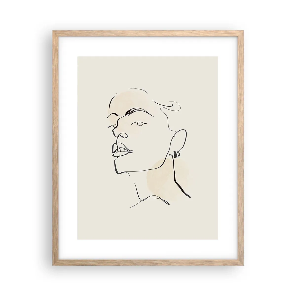 Affiche dans un chêne clair - Poster - Regard fier - 40x50 cm